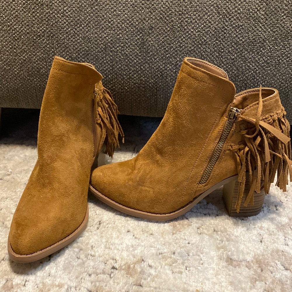 Fringe booties